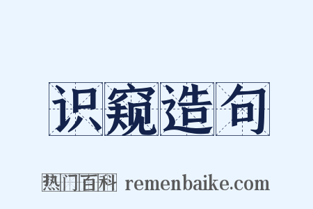 识窥造句是什么意思的图片
